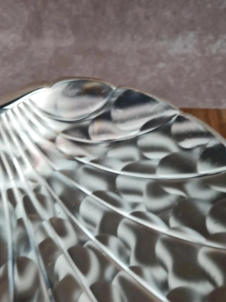Concha decorativa de diseño alemán Bmf – metal plateado de los años 60 – photo 3
